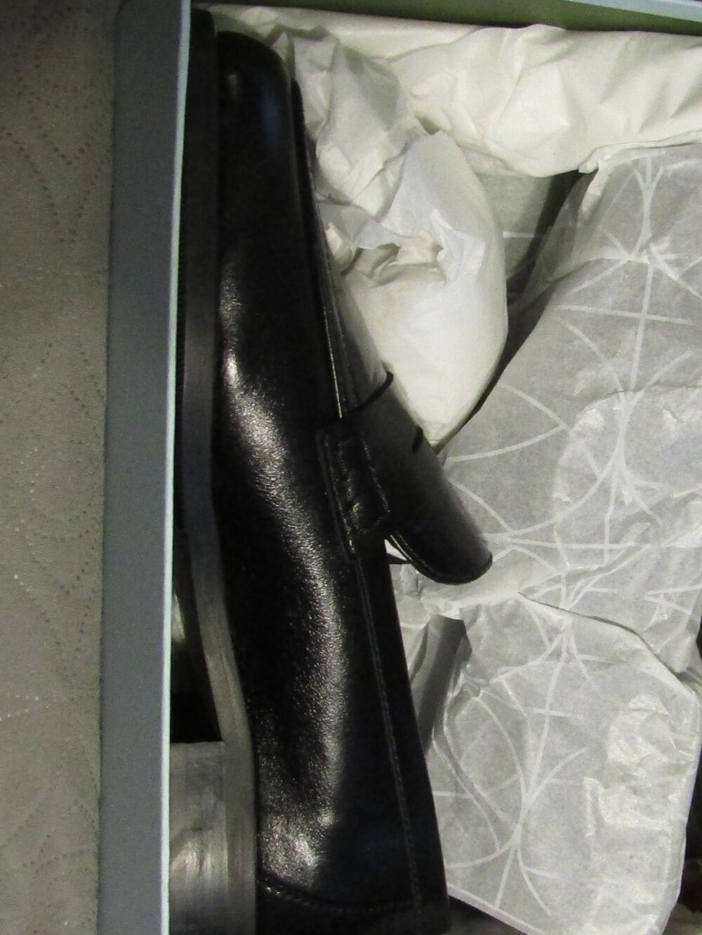 NIB MARGAUX NY Marlowe Black Calf Leather Penny Loafers Size EU 39.5 (US 9.5)